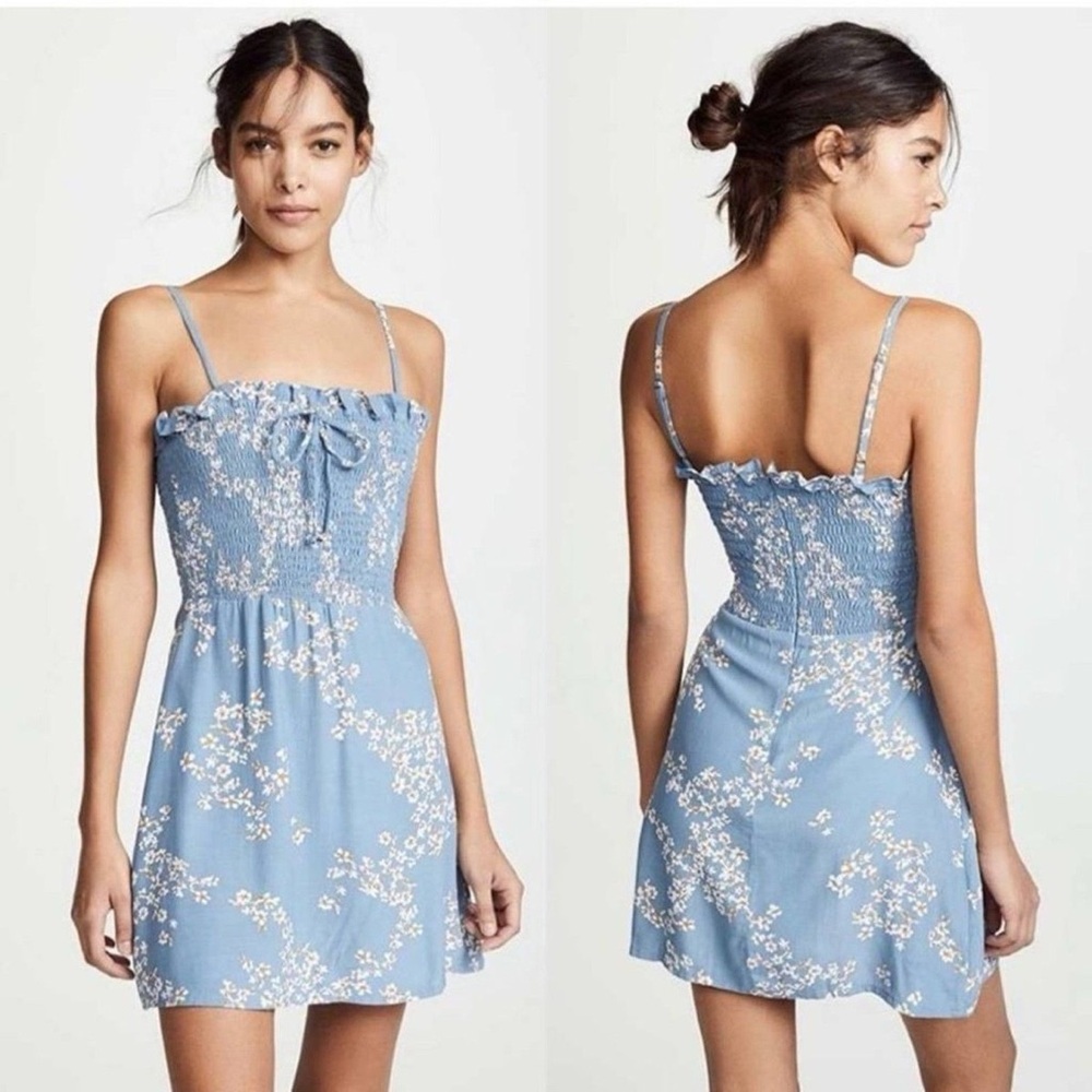 Faithfull the Brand Blue Floral Dress